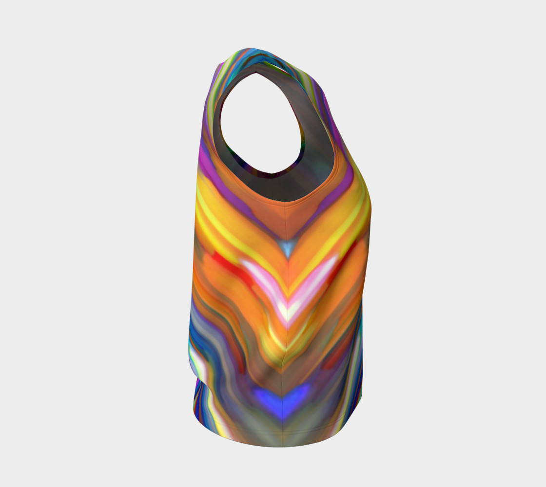 Colorful digital art splashing G391 Loose Tank Top preview #4