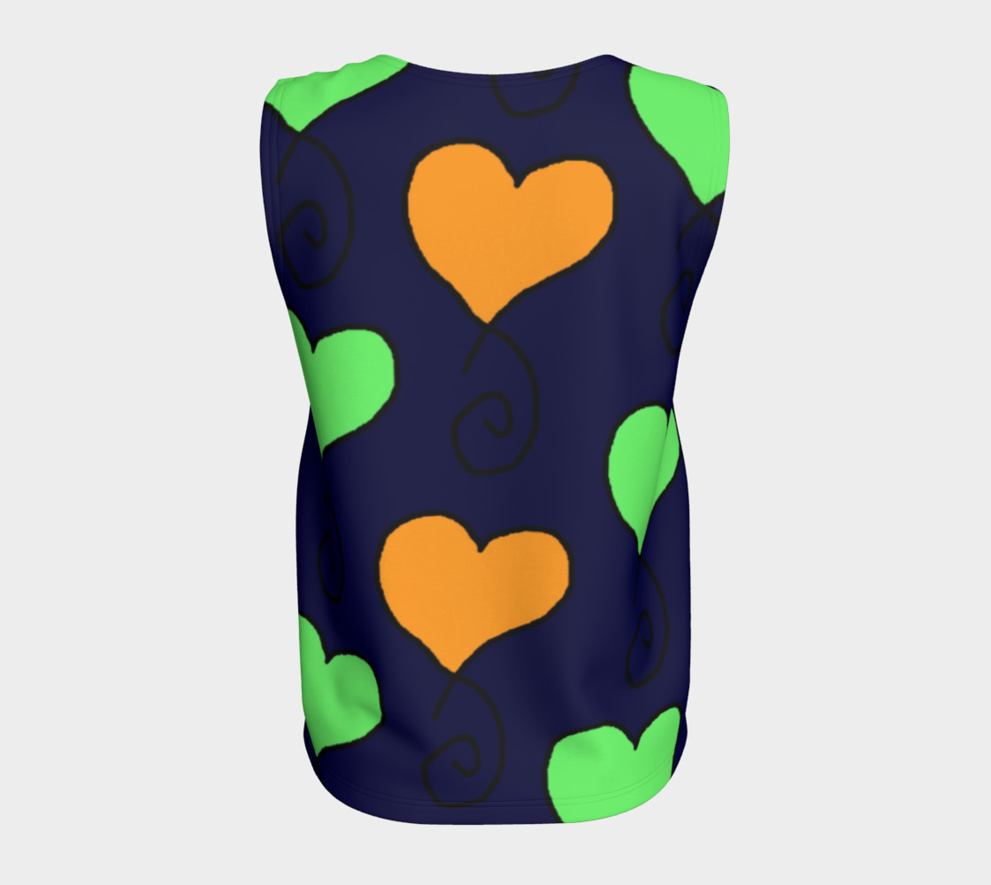 green and orange hearts on very dark blue preview #6
