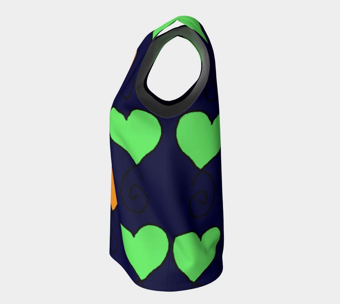 green and orange hearts on very dark blue preview #7