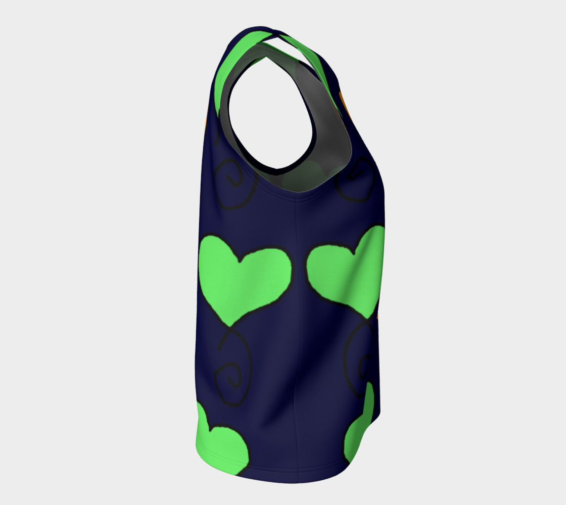 green and orange hearts on very dark blue preview #8