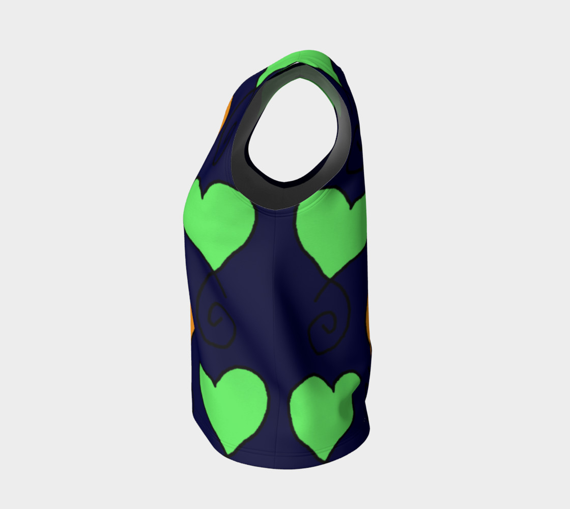 green and orange hearts on very dark blue preview #3