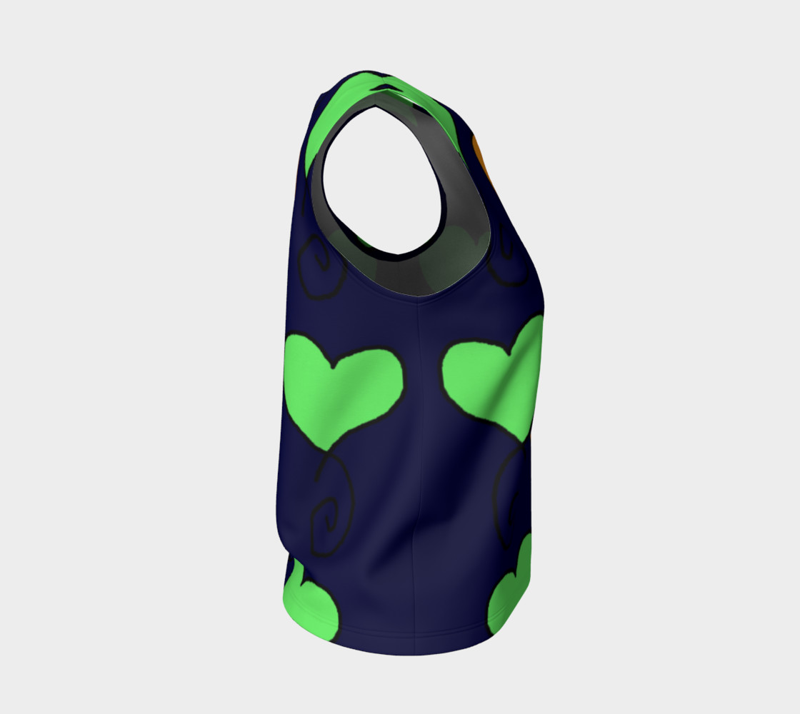 green and orange hearts on very dark blue preview #4