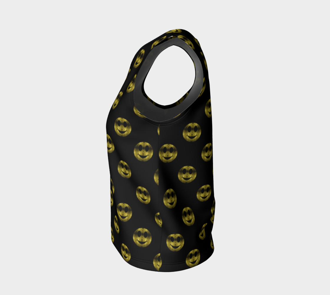 Sparkly Smiley Yellow Gold sparkles pattern Black preview #3