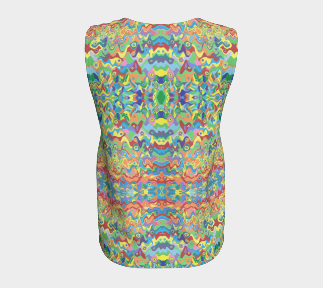 Abstract Hills Pattern Loose Tank Top preview #6