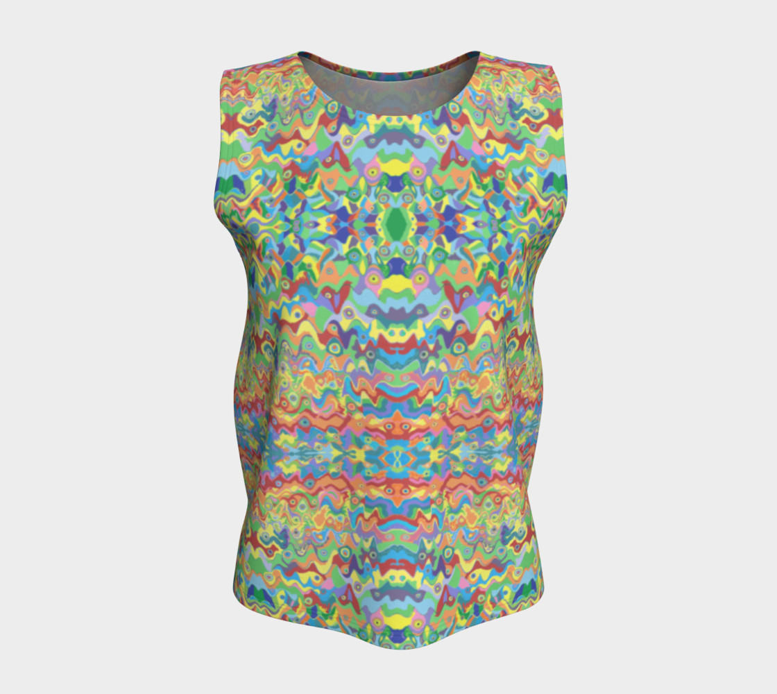 Abstract Hills Pattern Loose Tank Top preview #5
