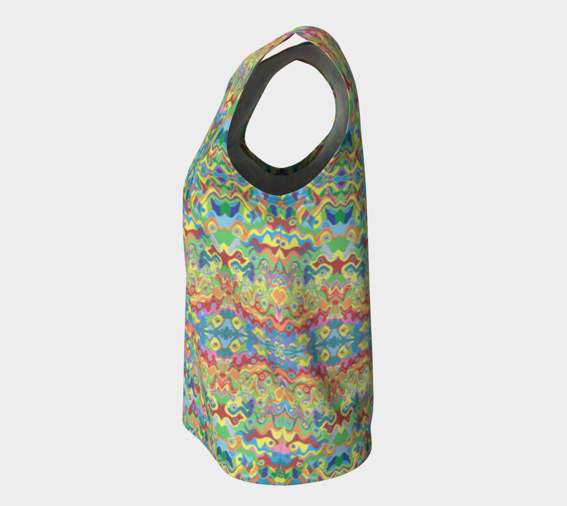 Abstract Hills Pattern Loose Tank Top preview #7