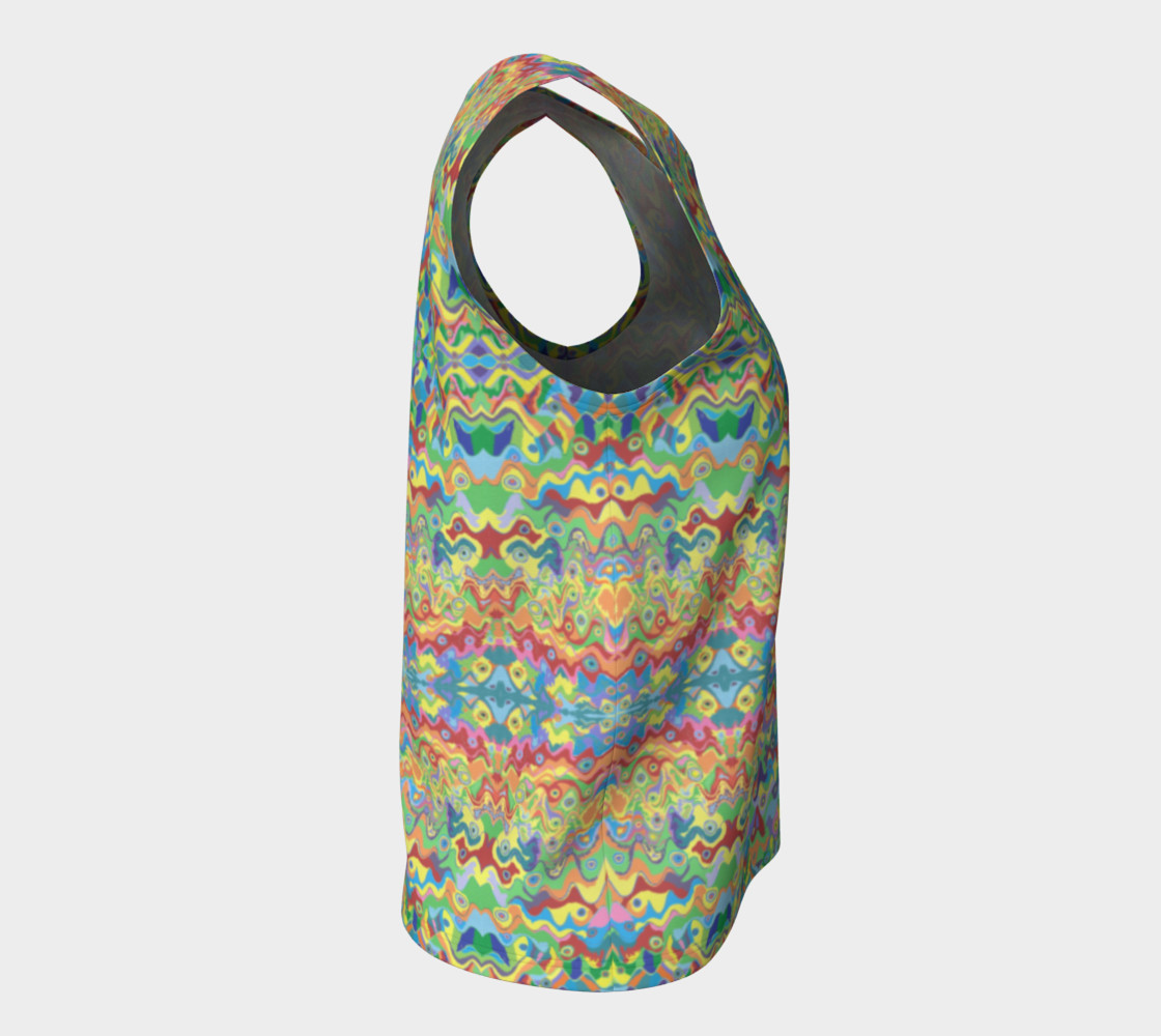Abstract Hills Pattern Loose Tank Top preview #8