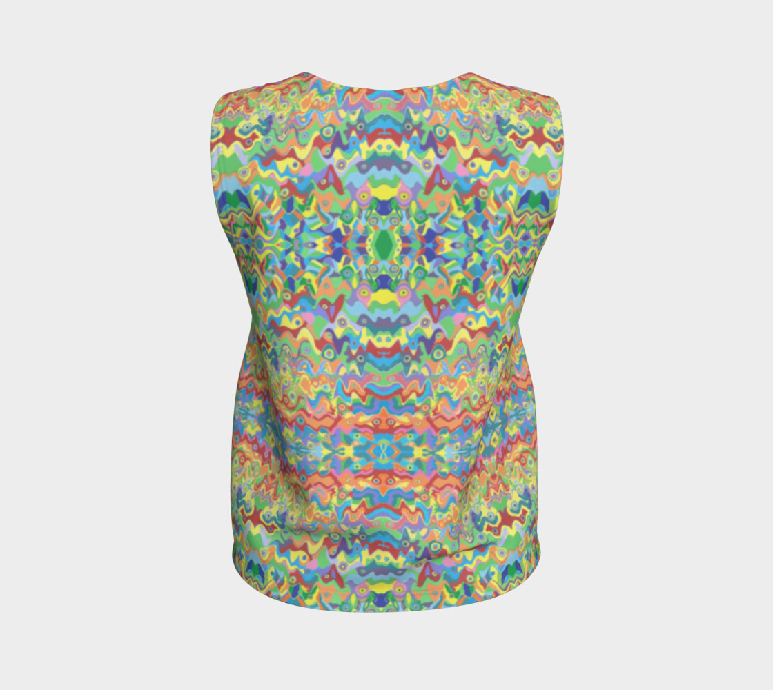 Abstract Hills Pattern Loose Tank Top preview #2