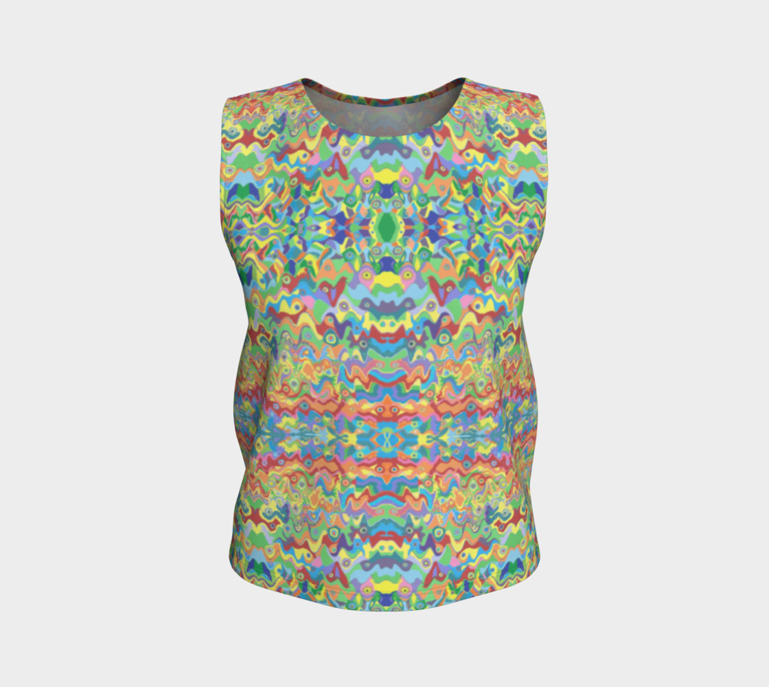 Abstract Hills Pattern Loose Tank Top preview #1