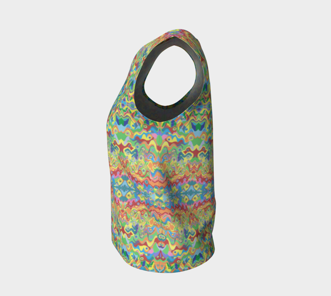 Abstract Hills Pattern Loose Tank Top preview #3