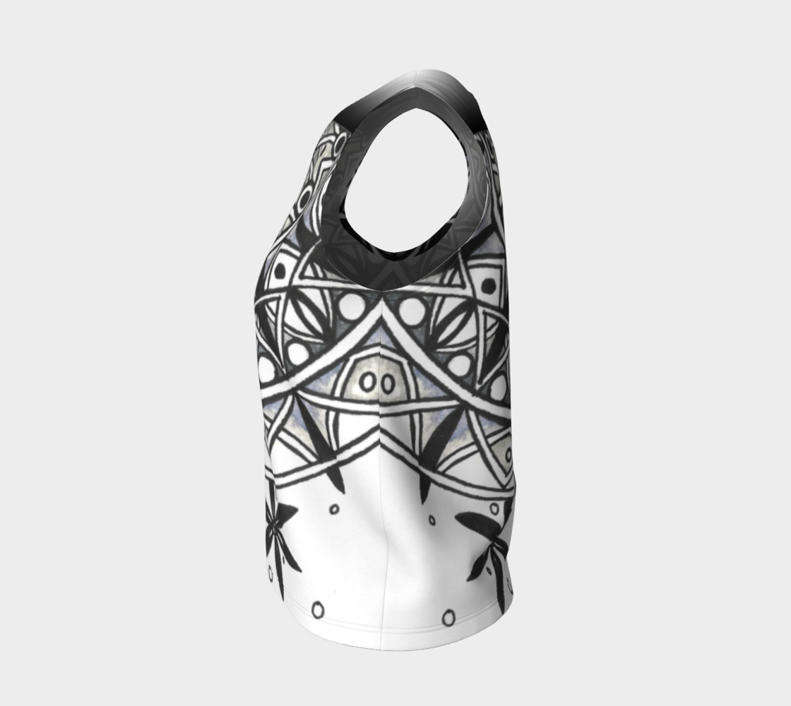 Monochrome Mandala Sleeveless Shirt preview #3