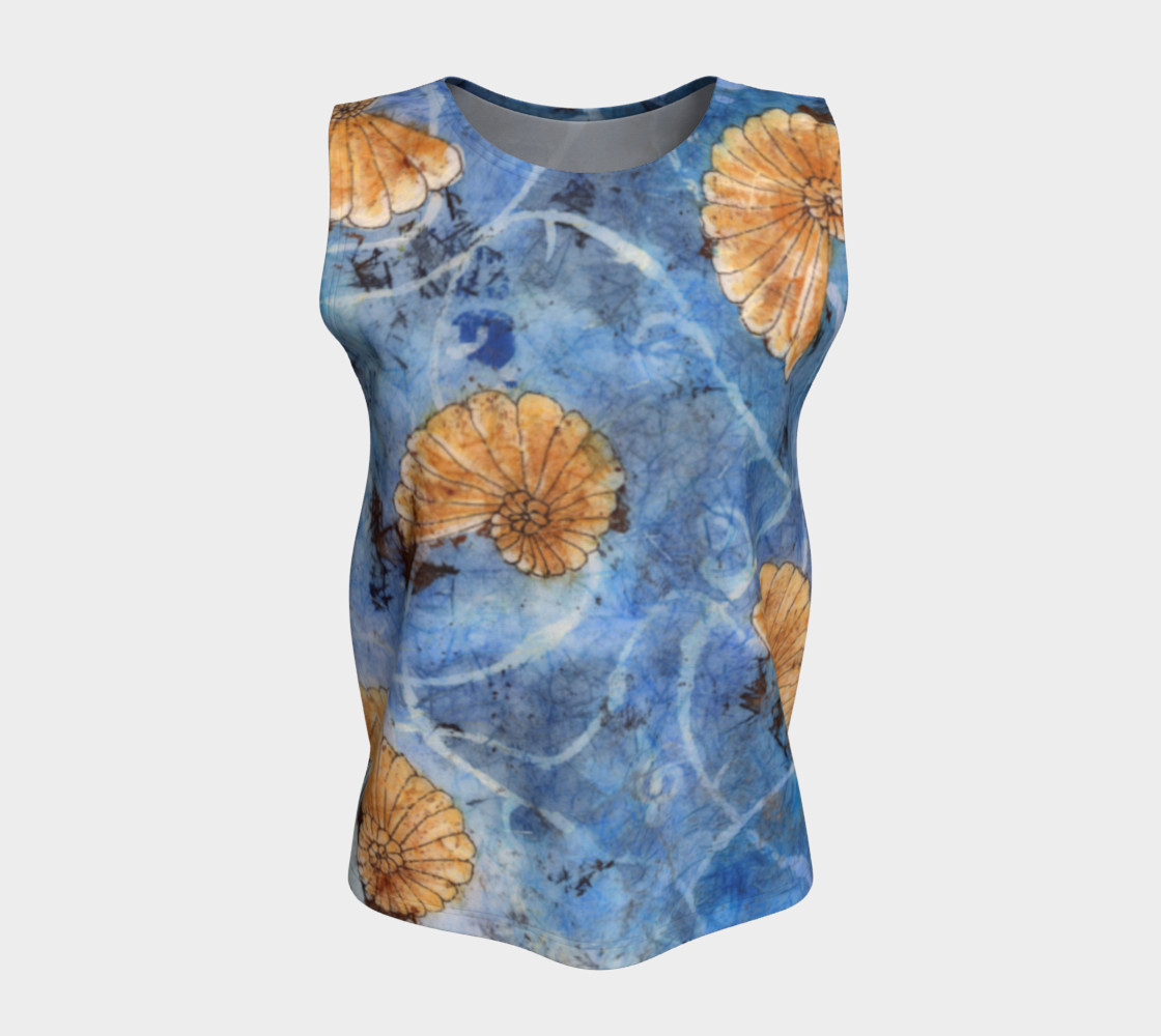 Watercolor Batik Ocean Nautilus Babies Sleeveless Shirt preview #5
