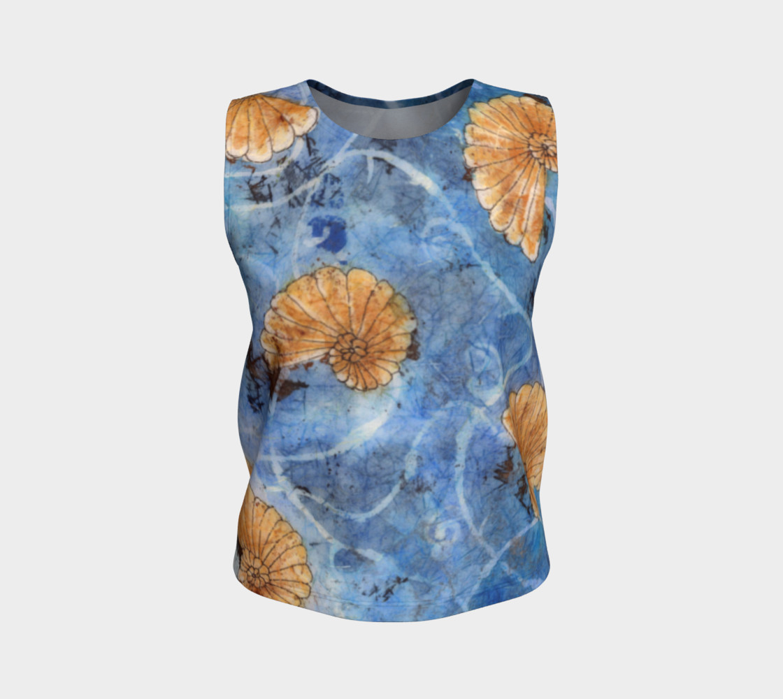 Watercolor Batik Ocean Nautilus Babies Sleeveless Shirt preview #1
