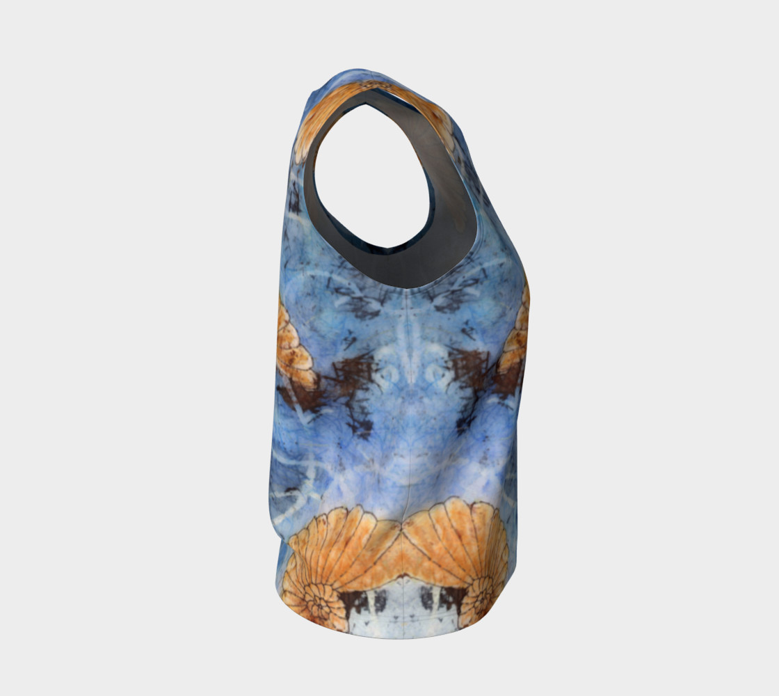 Watercolor Batik Ocean Nautilus Babies Sleeveless Shirt preview #4
