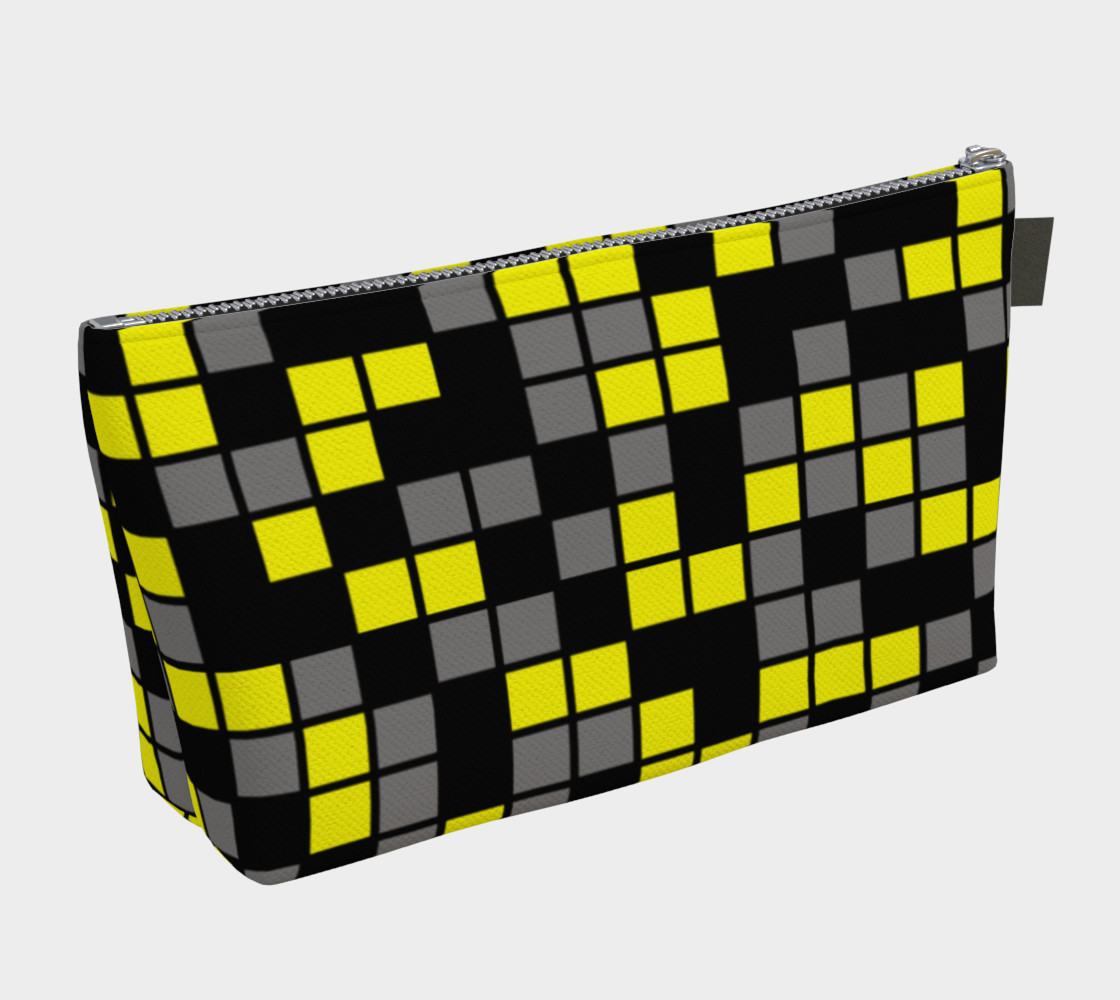 Aperçu de Yellow, Black, and Medium Grey Random Mosaic Squares #2