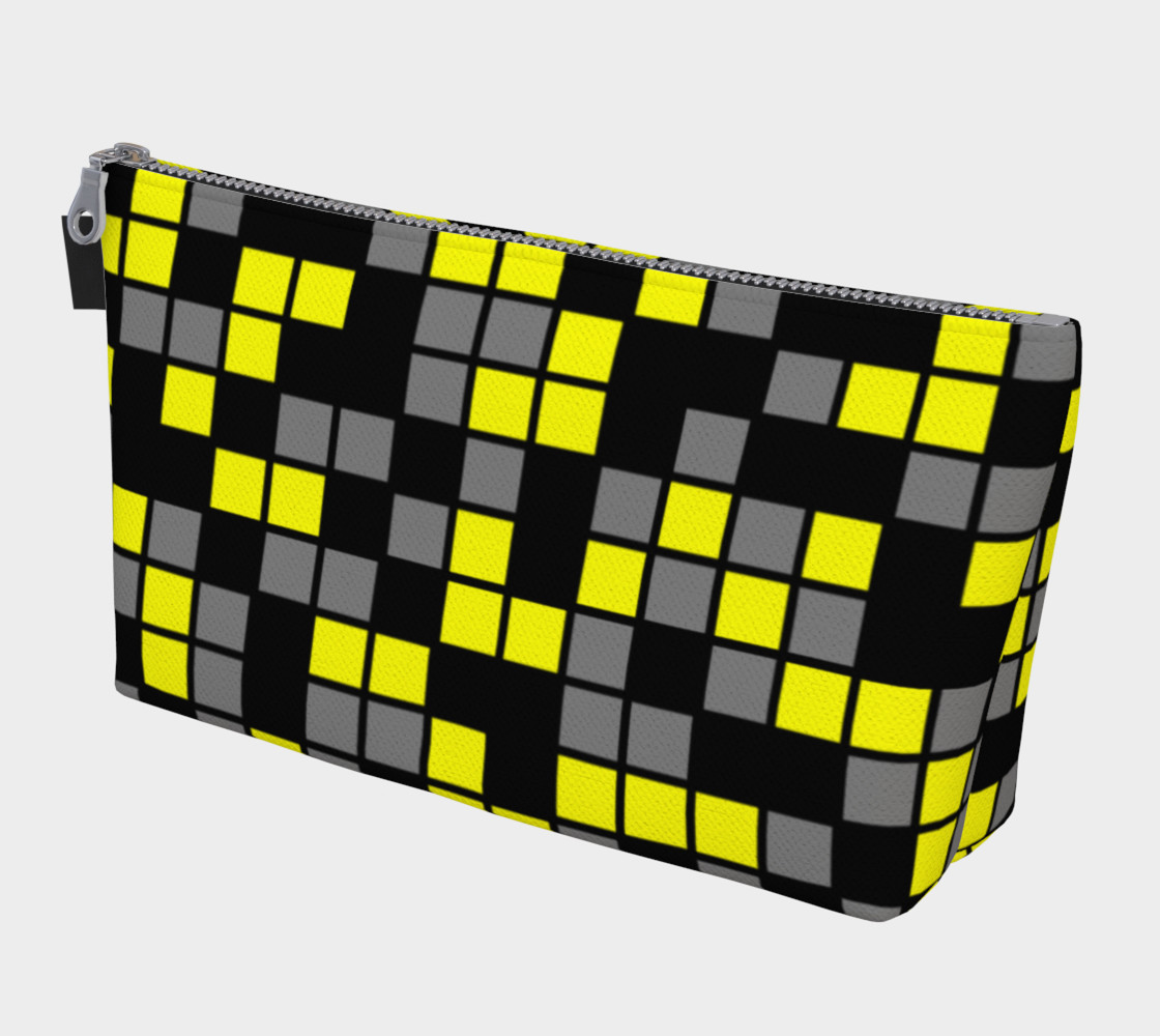 Aperçu de Yellow, Black, and Medium Grey Random Mosaic Squares #1
