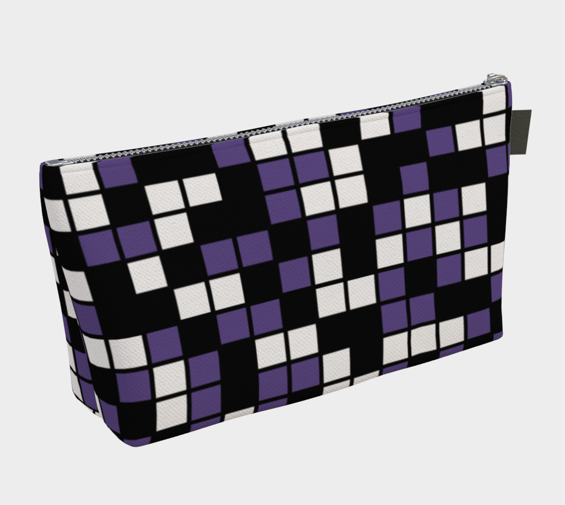 Aperçu de Ultra Violet Purple, Black, and White Random Mosaic Squares #2
