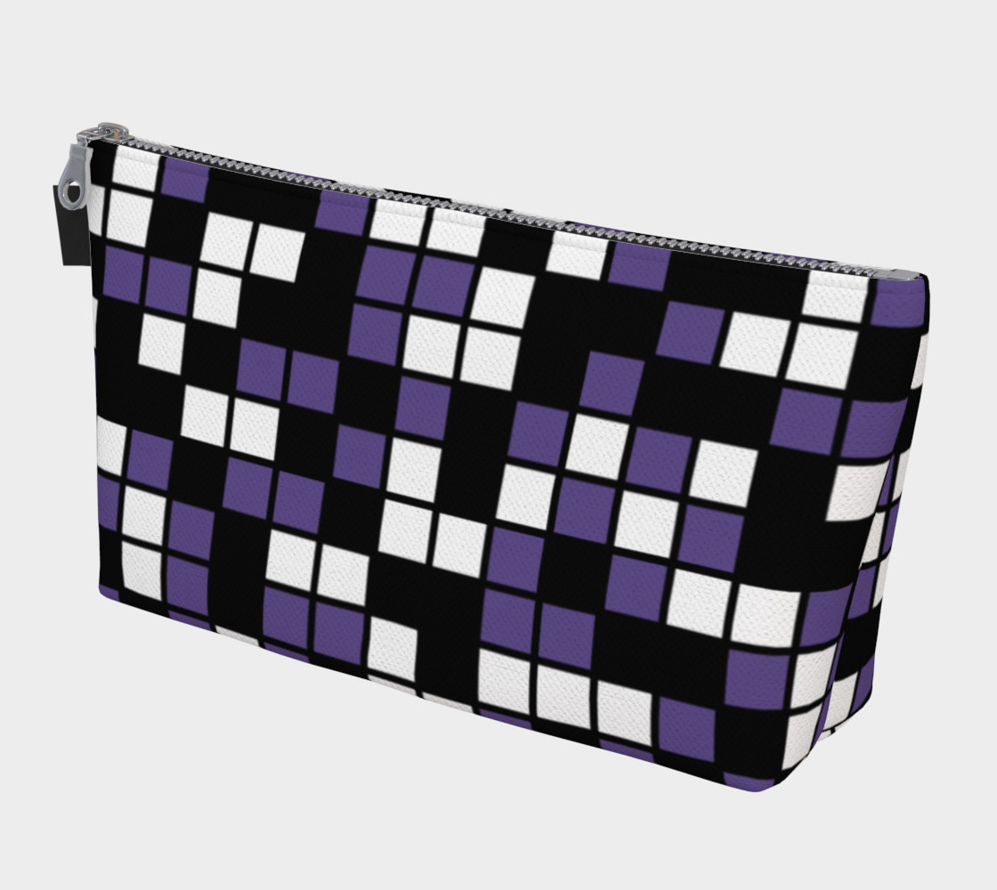 Aperçu de Ultra Violet Purple, Black, and White Random Mosaic Squares #1
