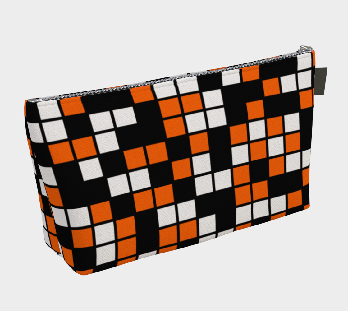 Aperçu de Orange, Black, and White Random Mosaic Squares #2