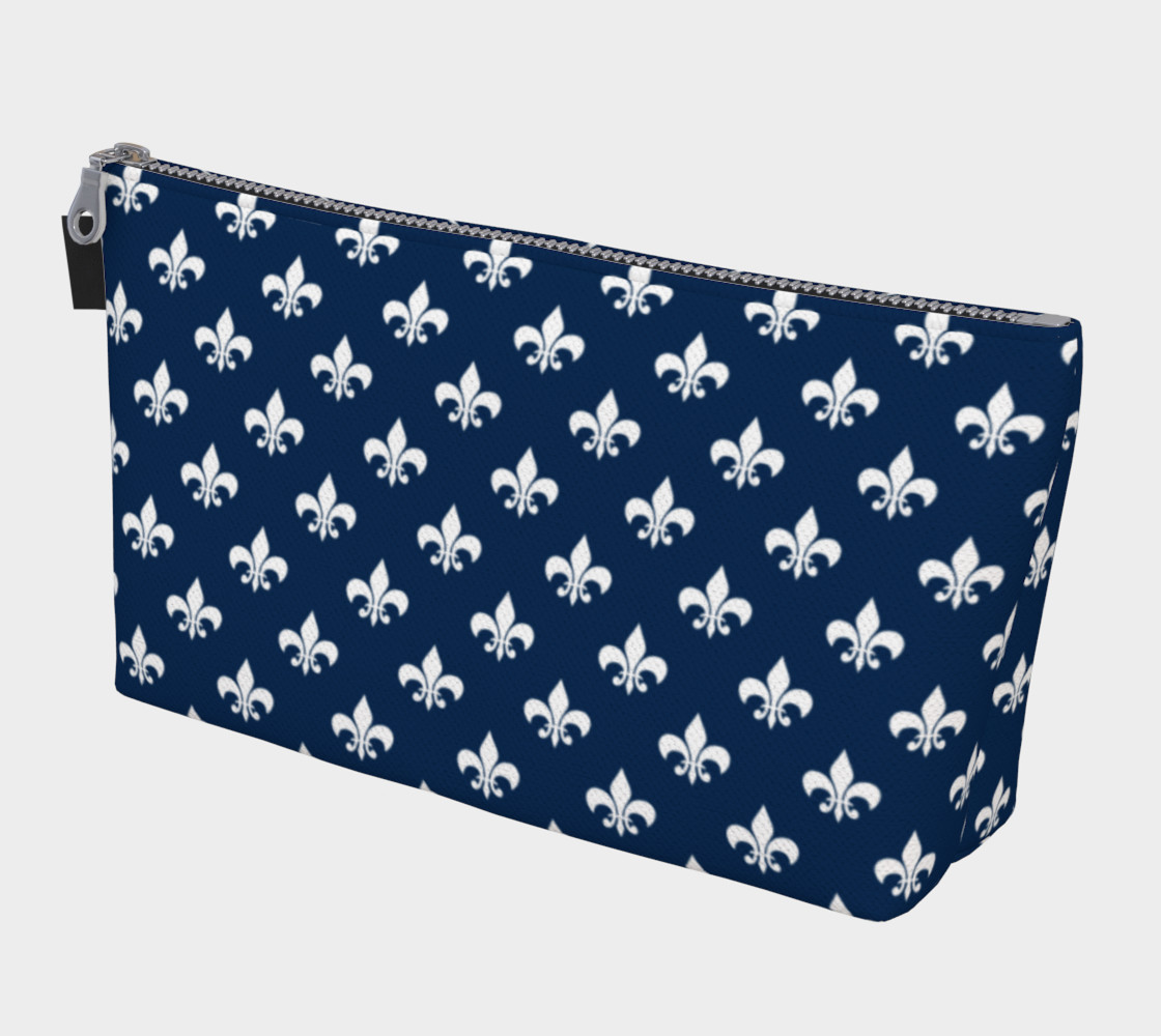 Aperçu de White Fleur de Lis on Navy Blue #1