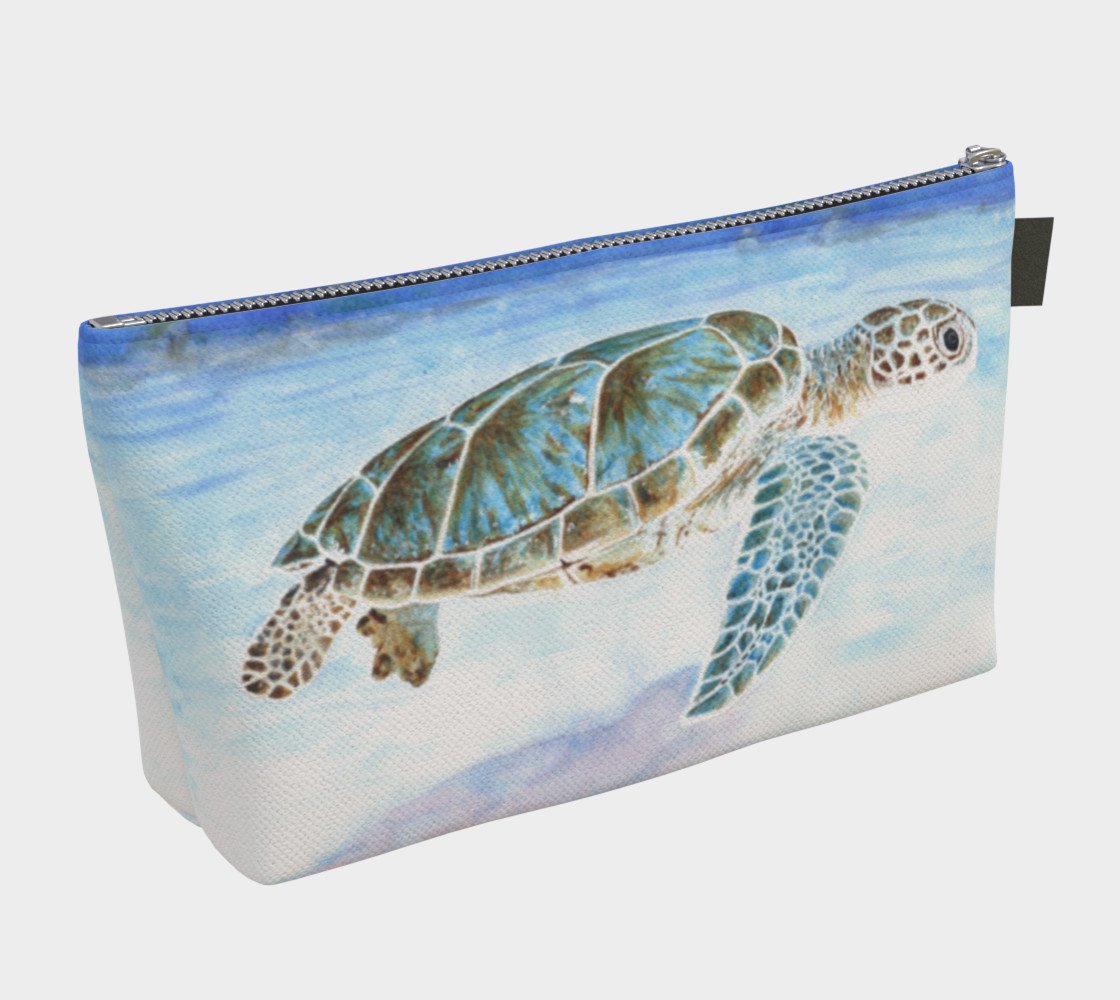 Sea turtle underwater Makeup Bag preview #2