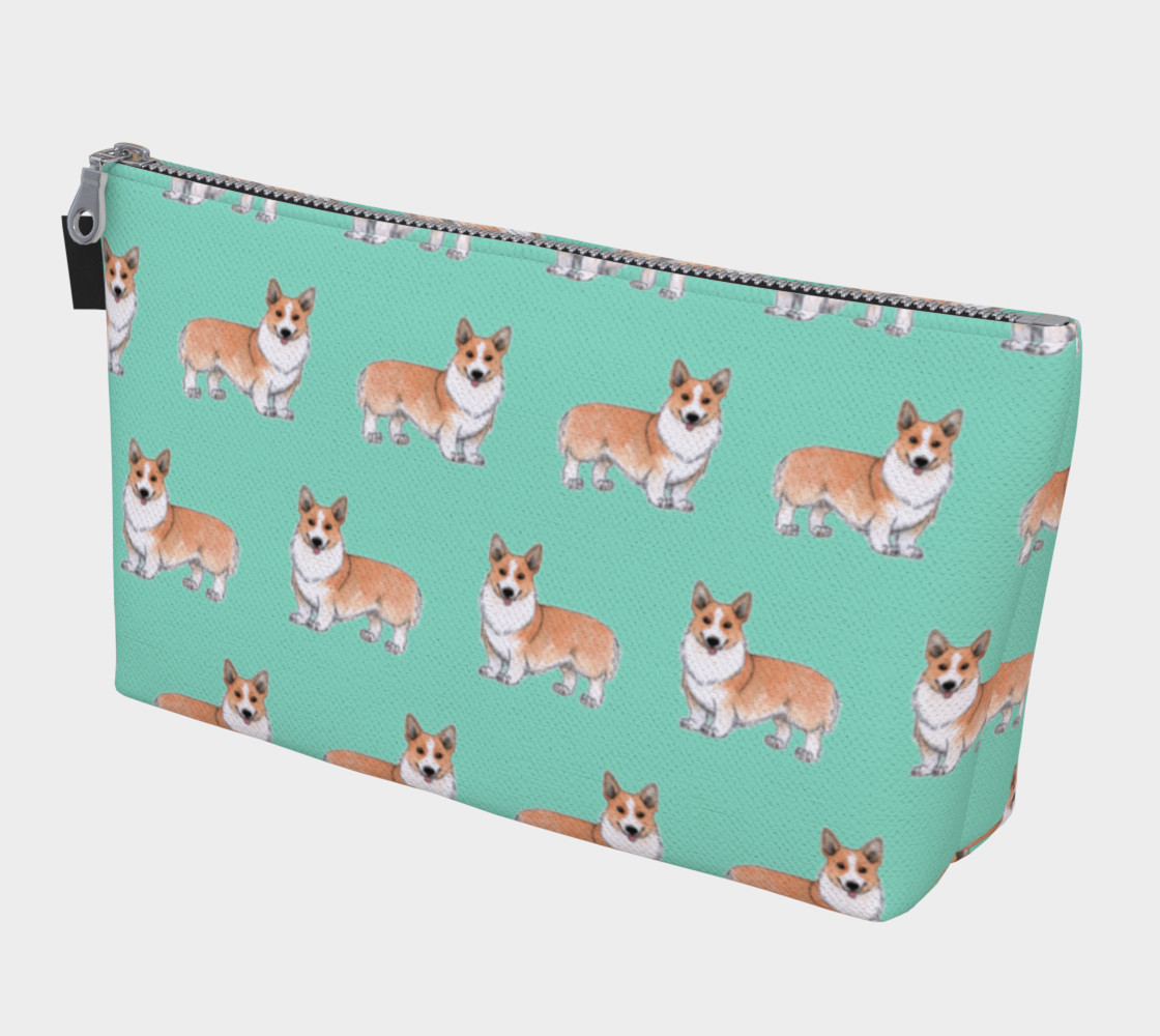 Welsh corgi dogs pattern Makeup Bag preview #1