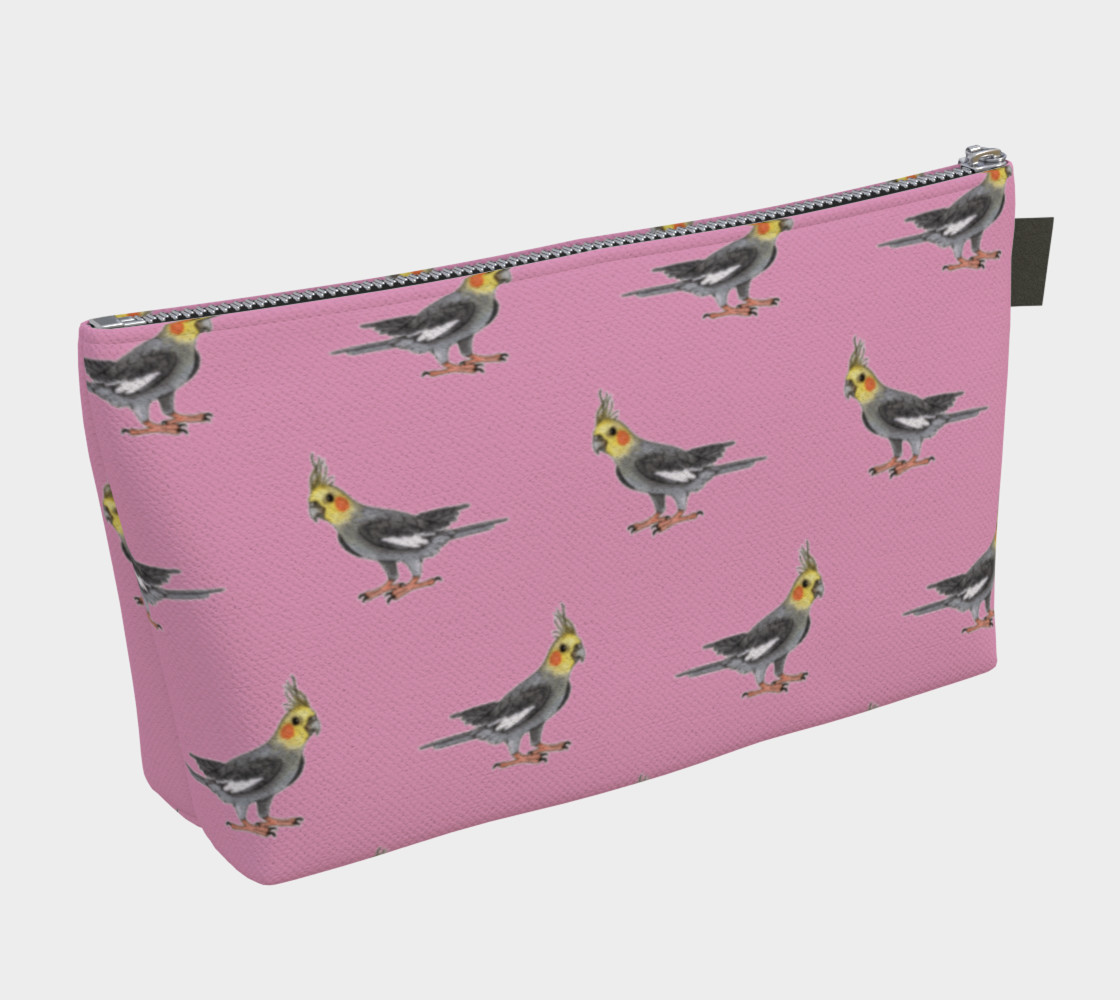 Aperçu de Cockateel birds pattern Makeup Bag #2