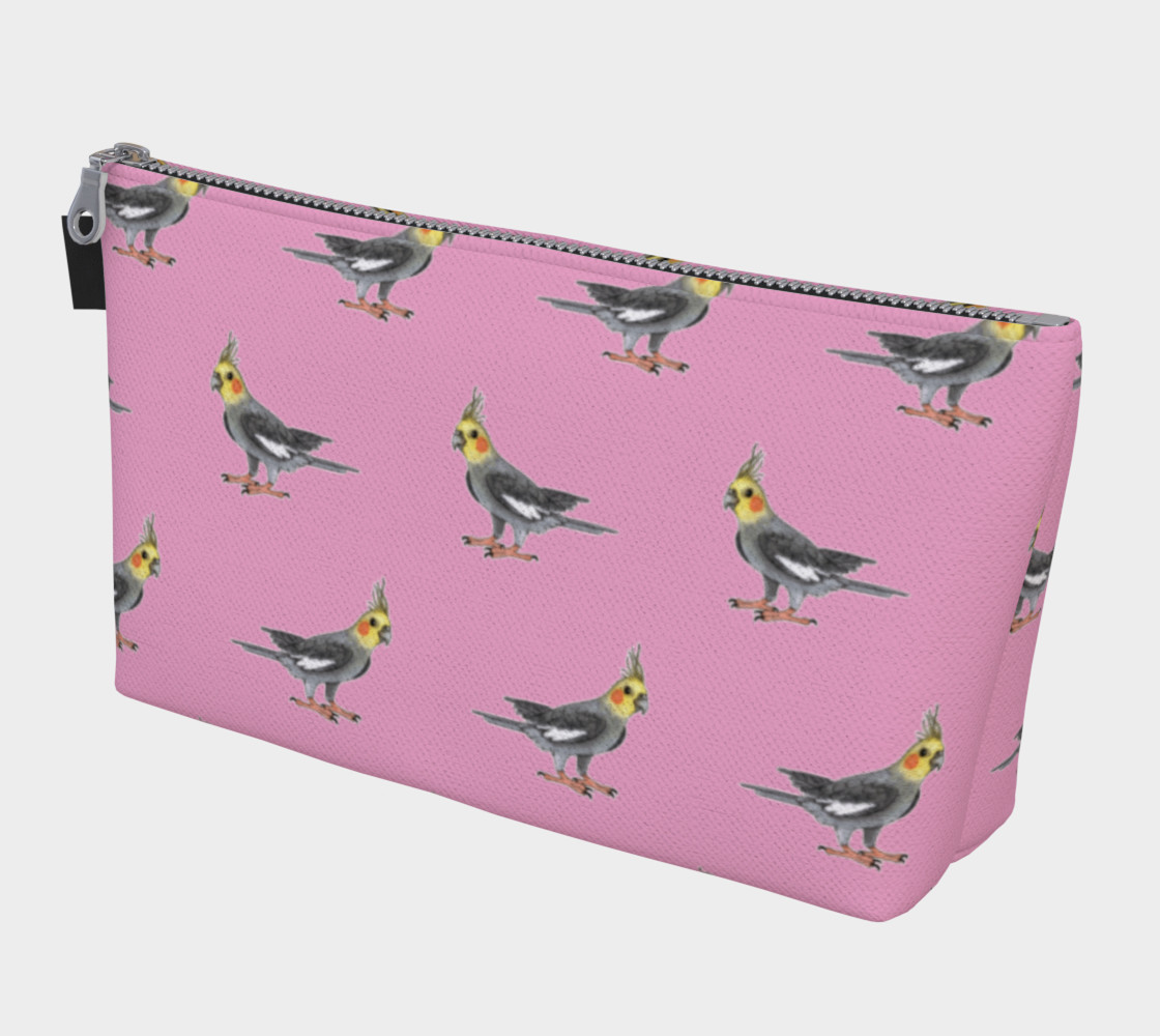 Aperçu de Cockateel birds pattern Makeup Bag #1