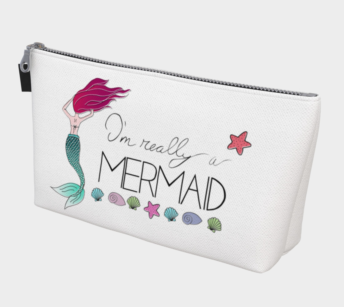 Aperçu de I'm Really a Mermaid Makeup Bag #1