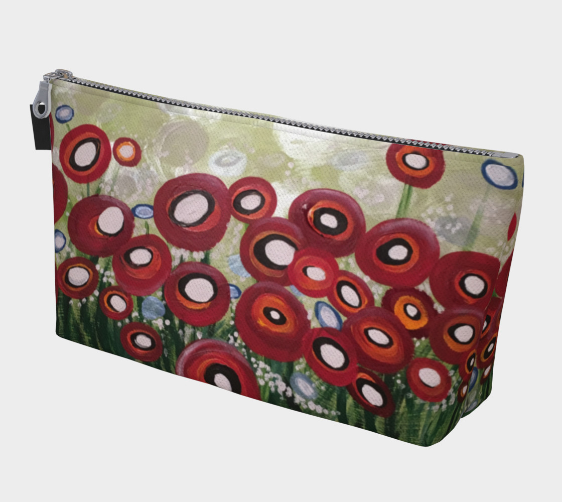 Whimsical Poppy Makeup Bag preview #1