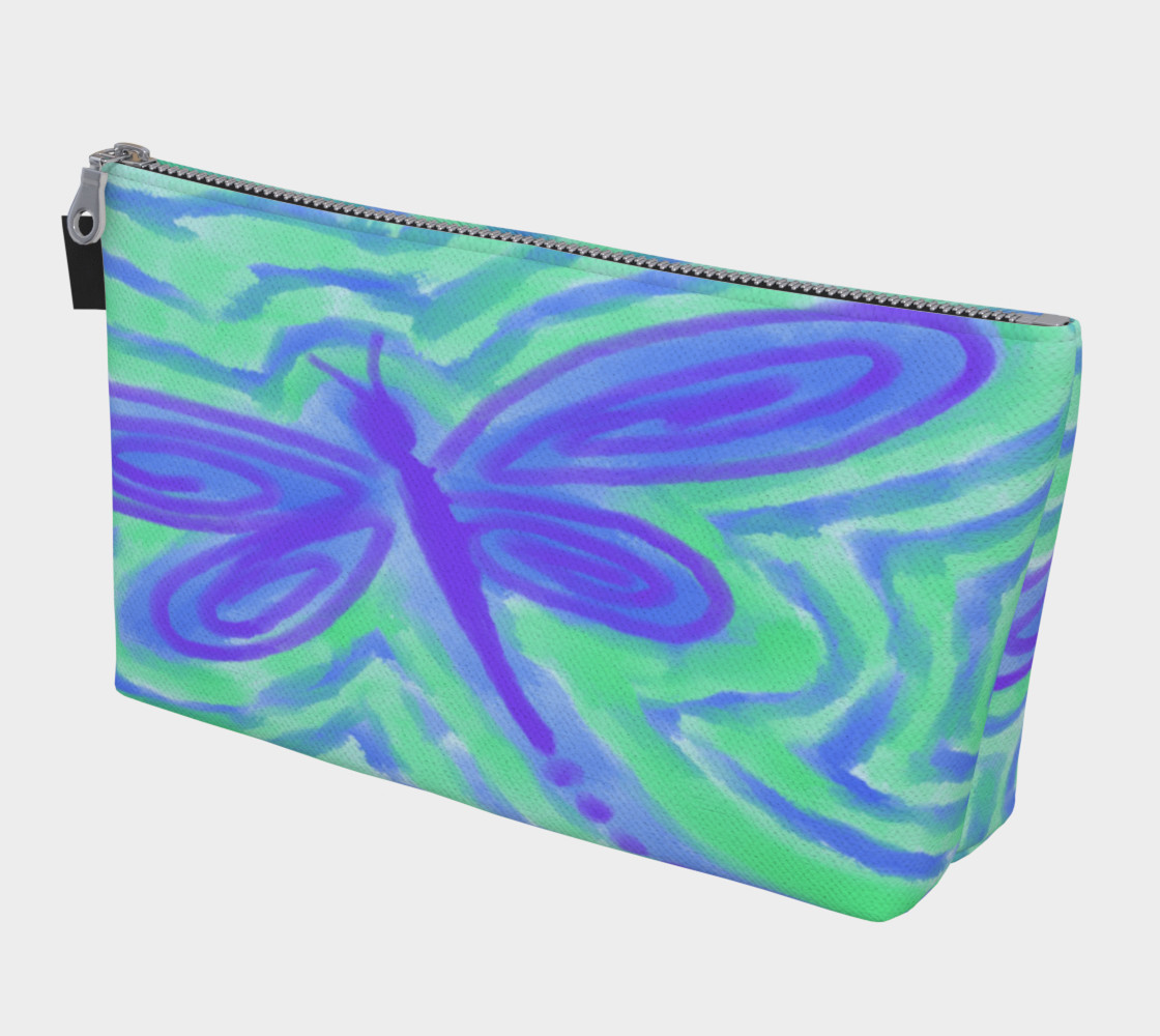 Aperçu de Abstract Dragonfly Art Clutch Purse #1