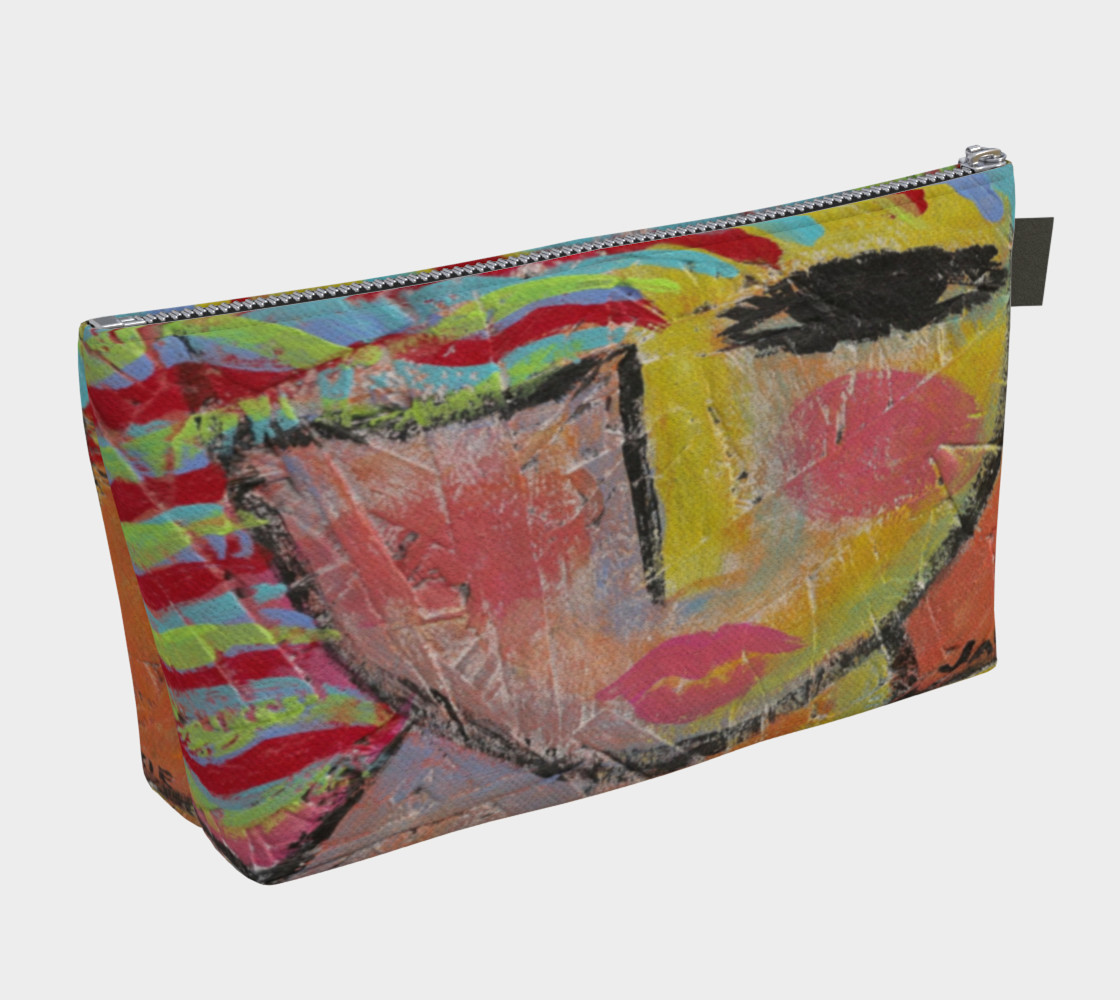 Aperçu de Wild Woman Abstract Art Clutch Bag #2