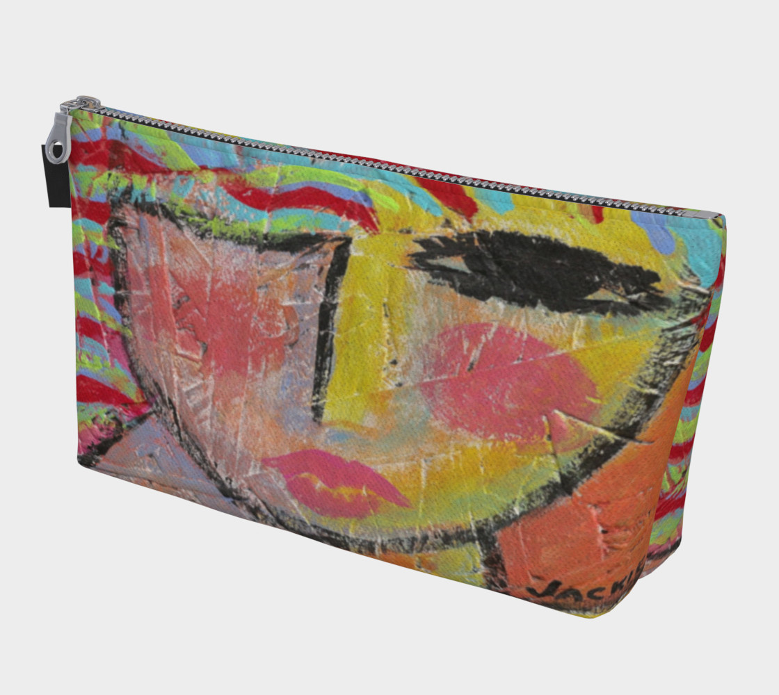 Aperçu de Wild Woman Abstract Art Clutch Bag #1