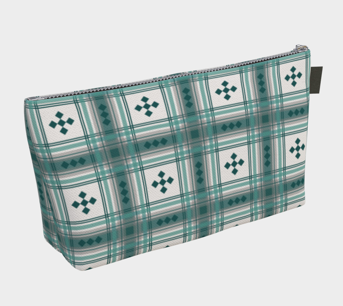 Preppy Plaid in Teal, Gray and White preview #2