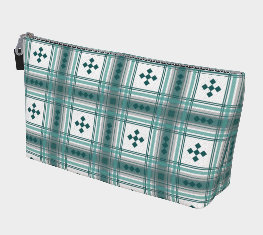 Preppy Plaid in Teal, Gray and White preview #1