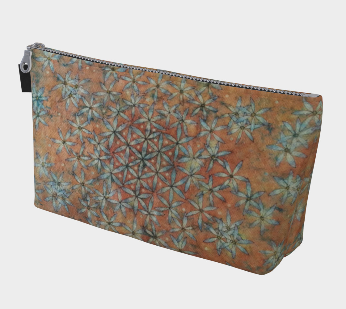 Flower of Life Watercolor Batik Handbag 3D preview