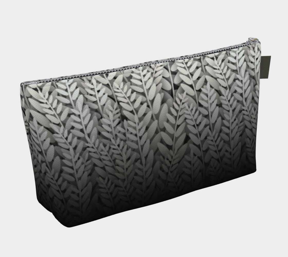 Black and White - Fern Makeup Gear Bag With Pocket preview #2