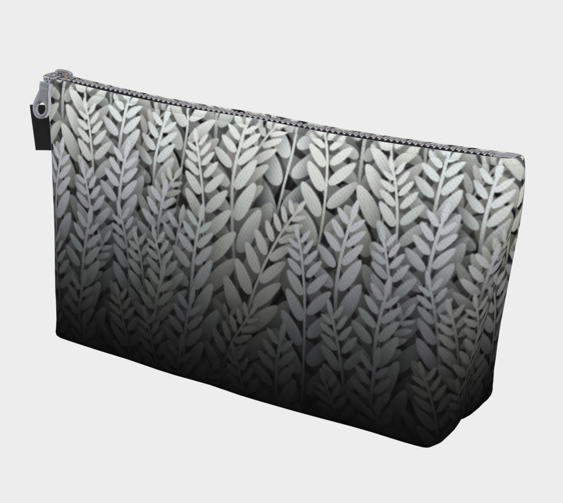 Black and White - Fern Makeup Gear Bag With Pocket preview #1