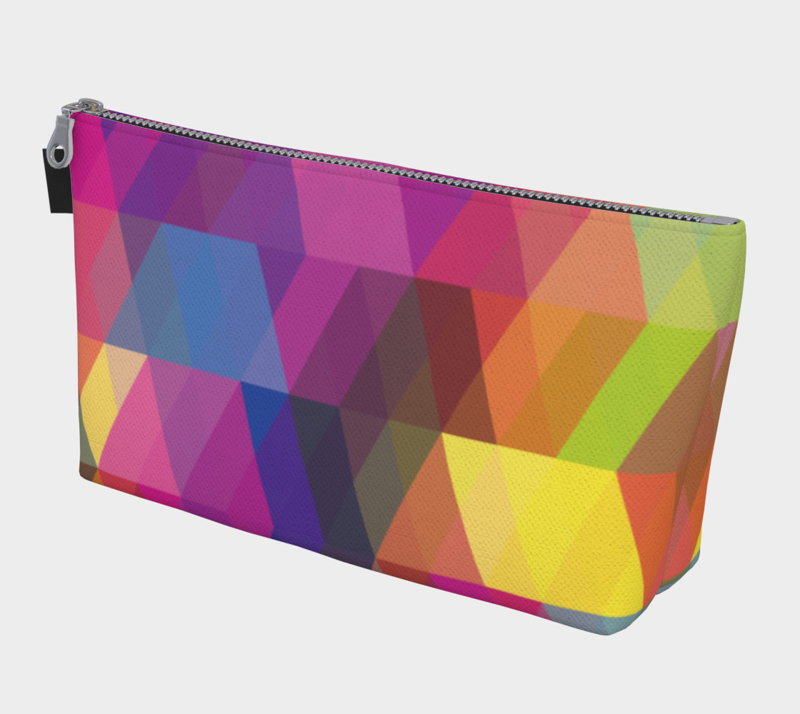 Geometrix - Triangulation Makeup Gear Tote Bag With Pocket 3D preview