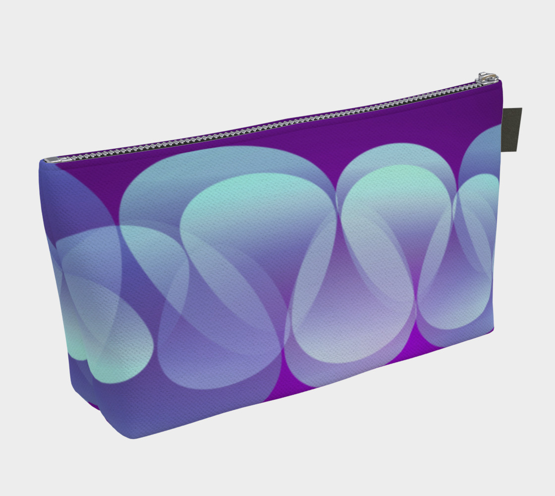 Geometrix - Ripple Purple Makeup Gear Bag with Pocket preview #2