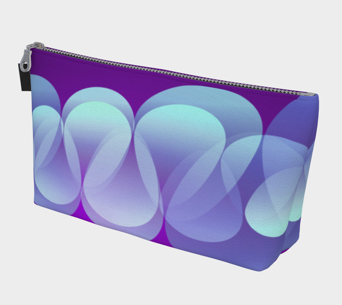 Geometrix - Ripple Purple Makeup Gear Bag with Pocket preview #1