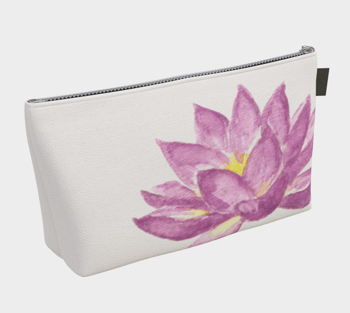Purple Lotus Flower Makeup Cosmetic Bag preview #2