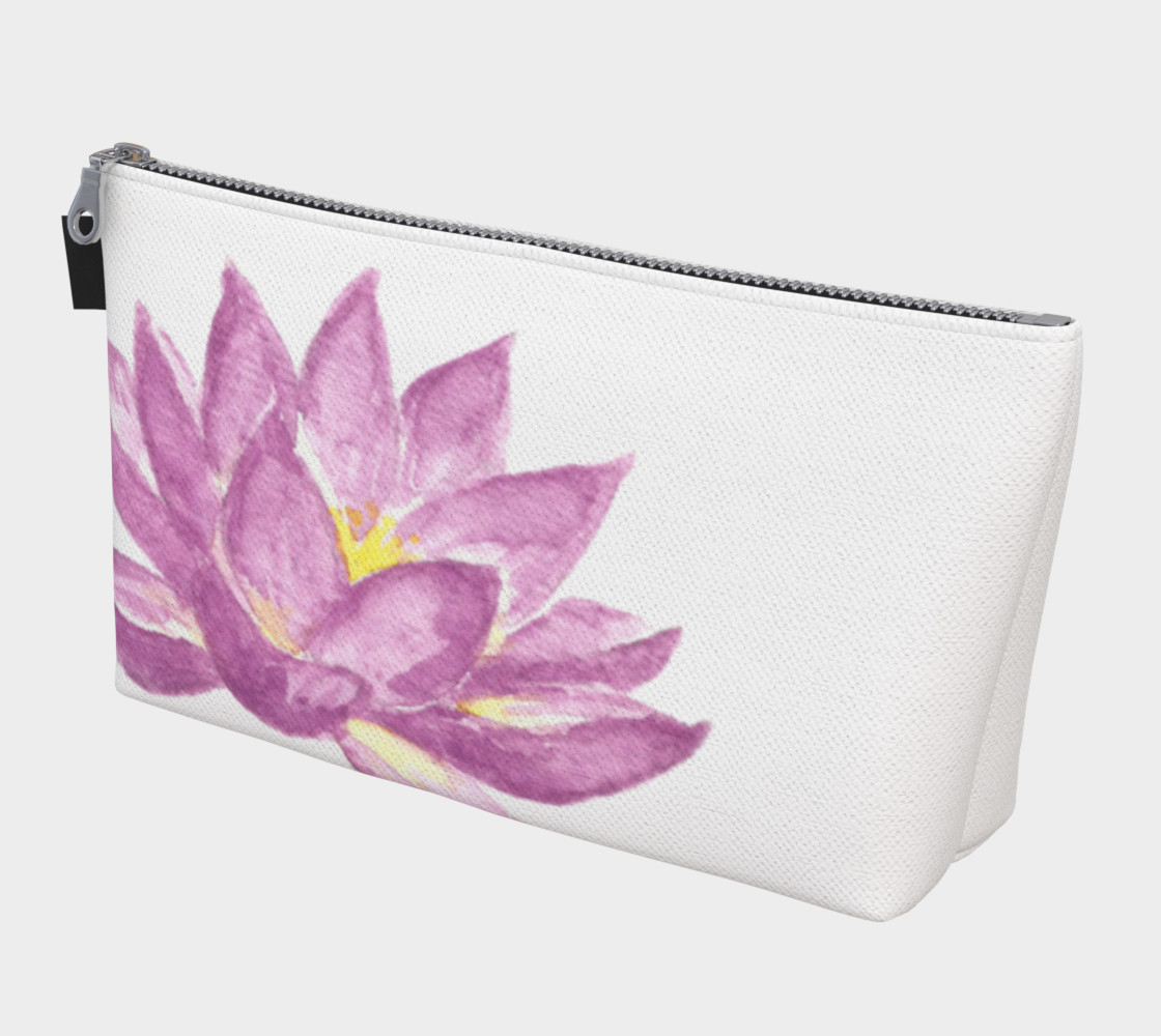 Purple Lotus Flower Makeup Cosmetic Bag preview #1