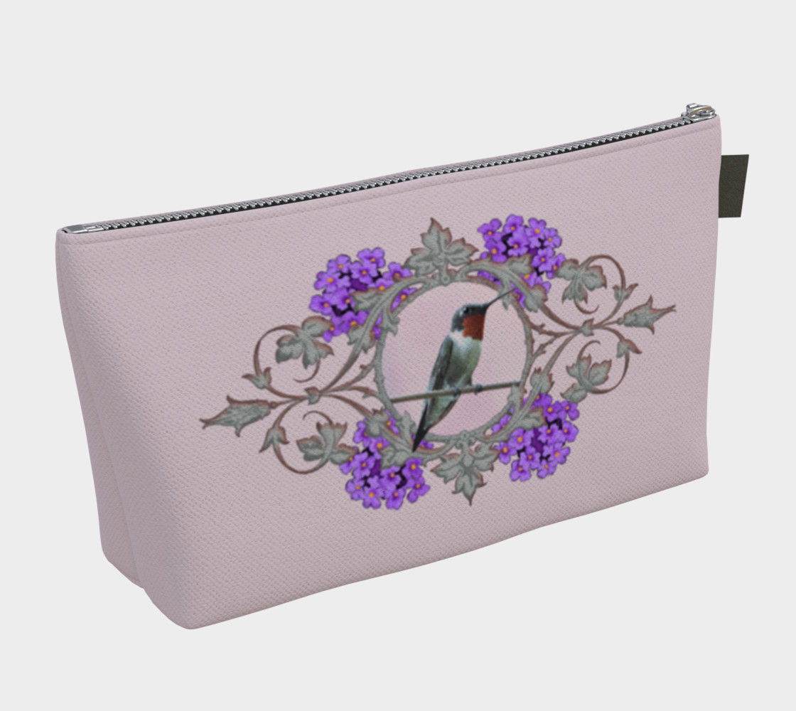 Aperçu de Vintage Frame, Purple Flowers, Hummingbird #2