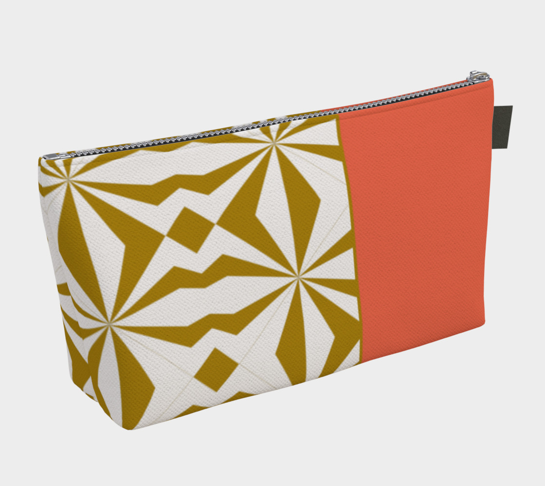 Aperçu de Tribal Gold Orange Makeup Bag #2