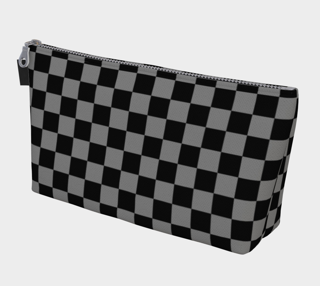 Aperçu de Black and Medium Grey Checkerboard Squares #1