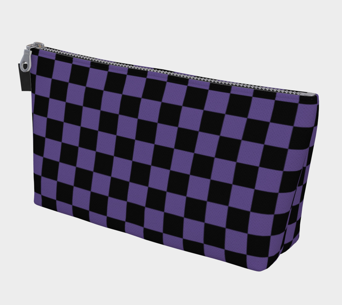 Aperçu de Black and Ultra Violet Purple Checkerboard Squares #1