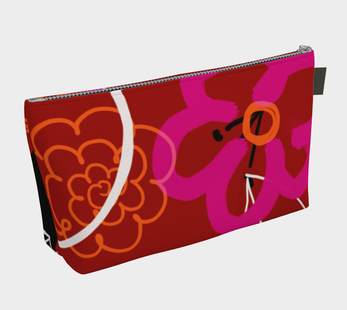 Warm red and orange Poppy Makeup bag preview #2