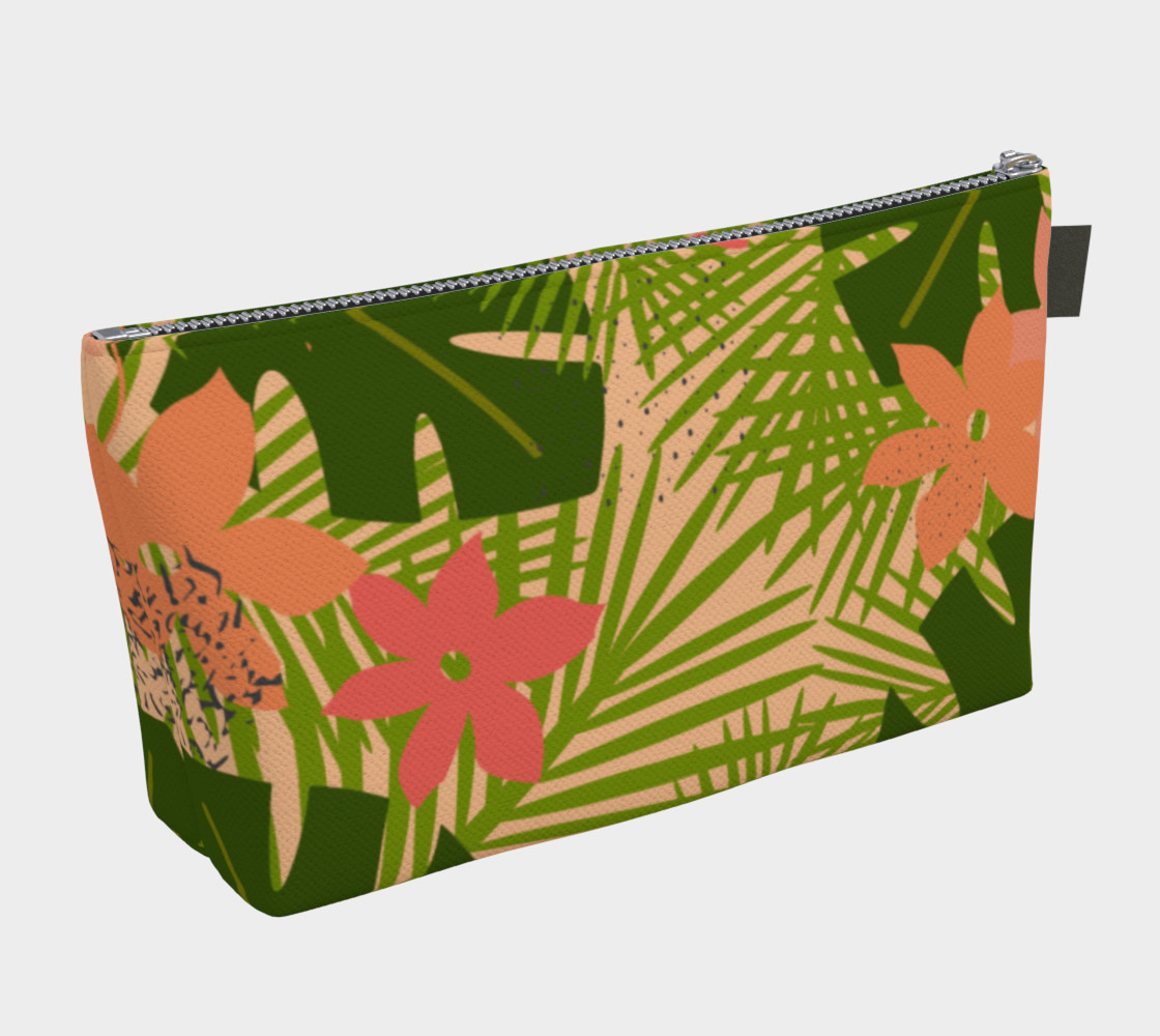 Aperçu de Palms and Flowers Cosmetic Bag #2