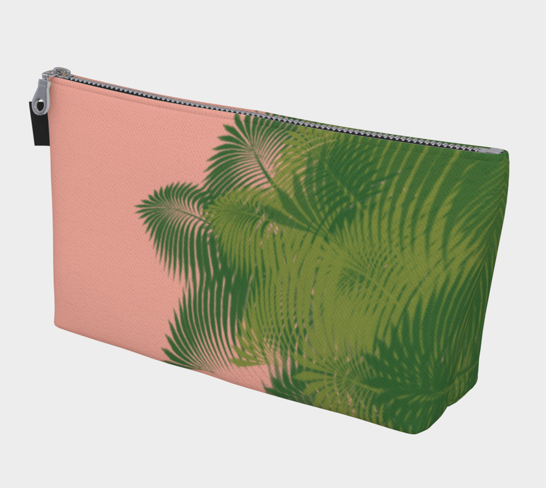 Aperçu de Palms Pink Cosmetic Bag #1